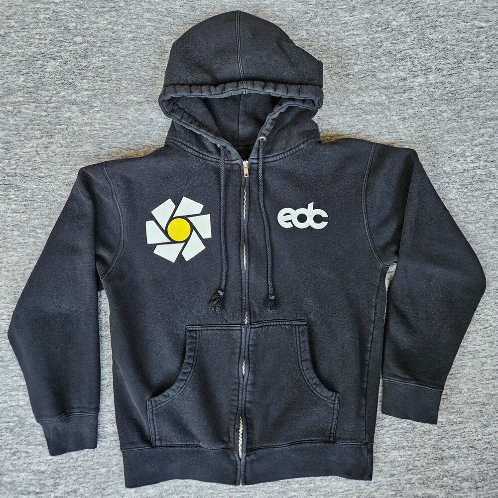 Insomniac EDC 2017 Hoodie Men's Sz Small Black Full Zip Exclusive Electric Daisy